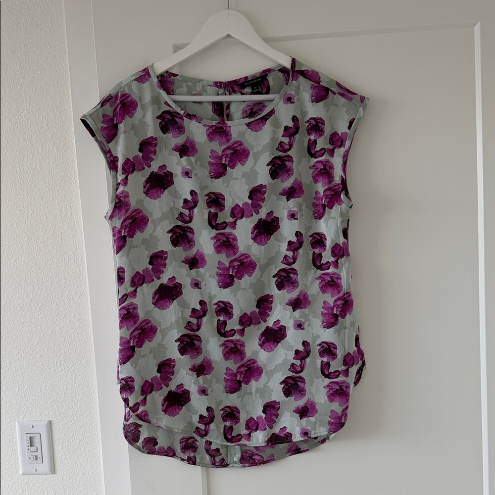 Banana Republic Purple Floral Blouse